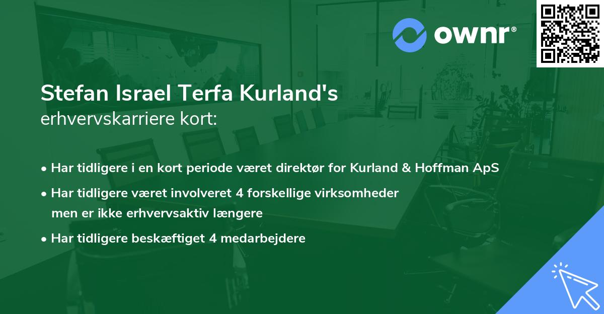 Stefan Israel Terfa Kurland's erhvervskarriere kort