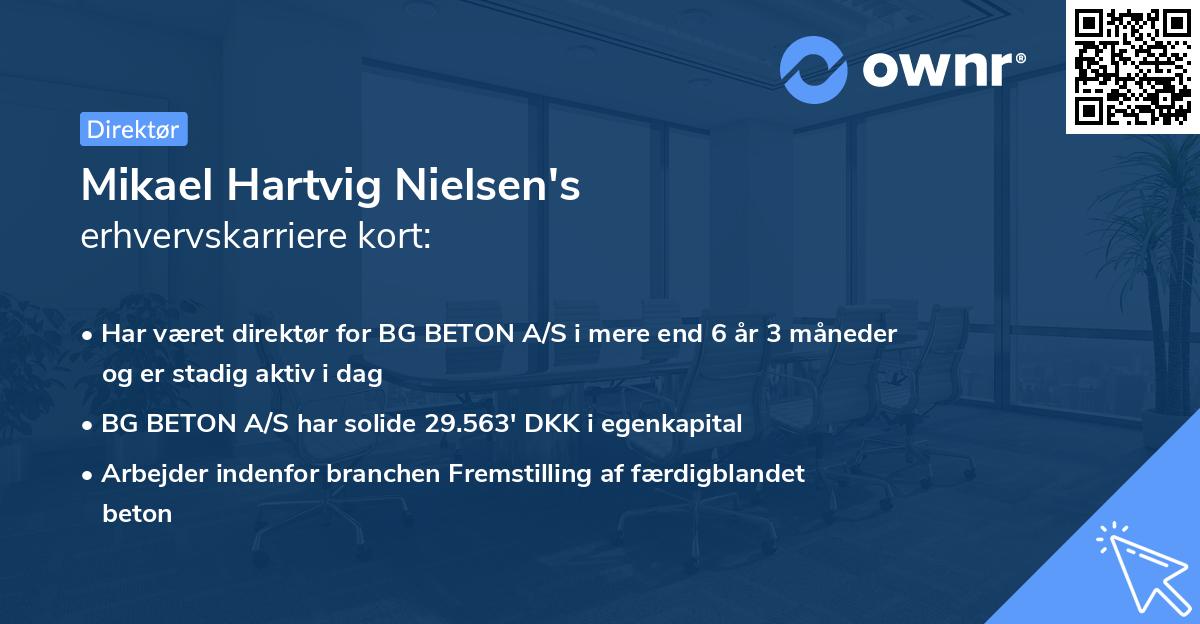 Mikael Hartvig Nielsen's erhvervskarriere kort