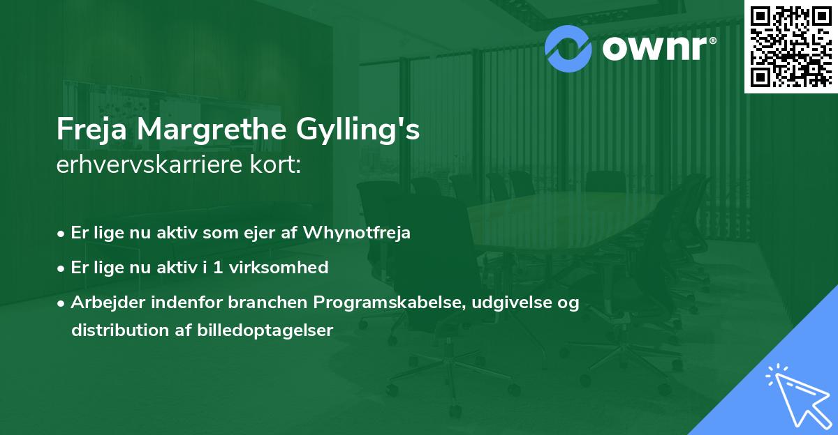 Freja Margrethe Gylling's erhvervskarriere kort