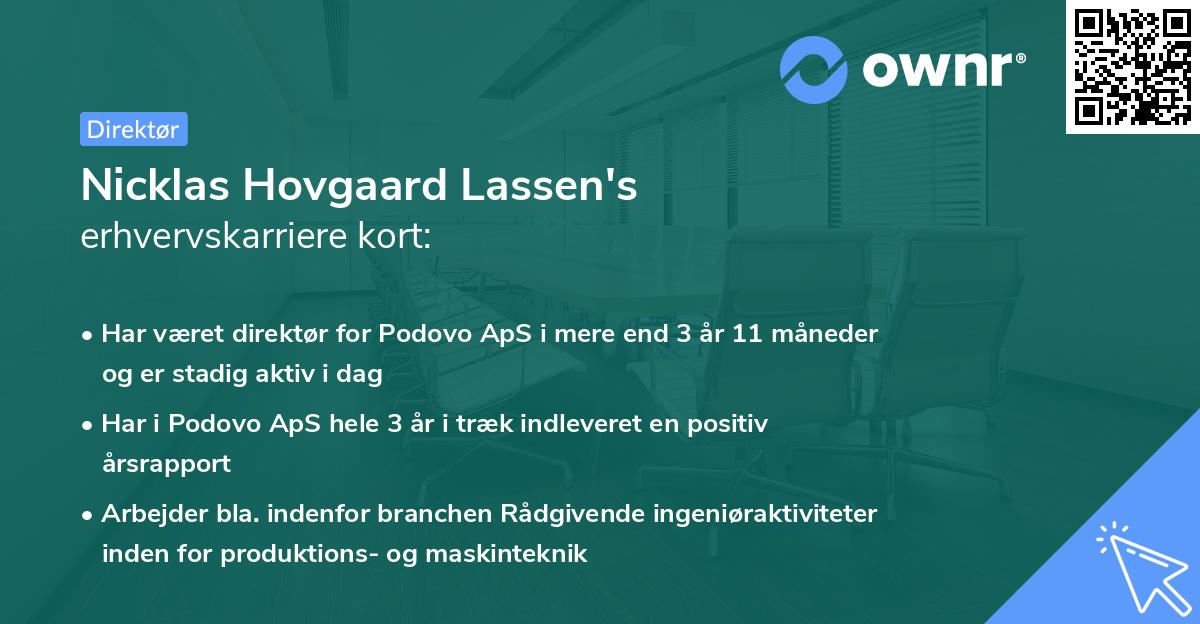 Nicklas Hovgaard Lassen's erhvervskarriere kort