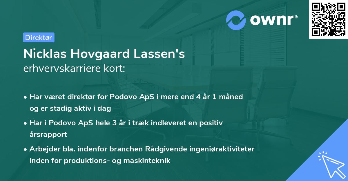Nicklas Hovgaard Lassen's erhvervskarriere kort