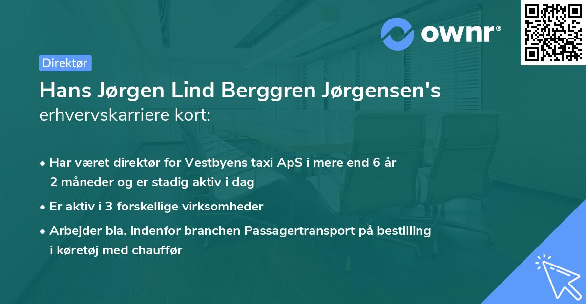 Hans Jørgen Lind Berggren Jørgensen's erhvervskarriere kort