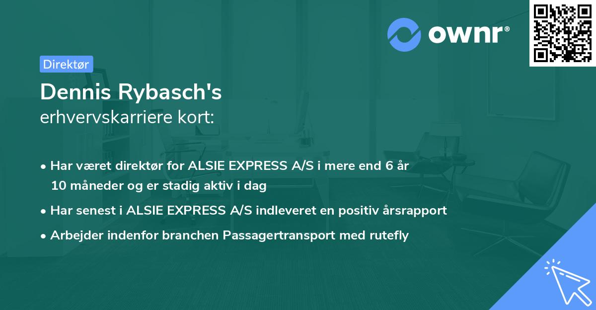 Dennis Rybasch's erhvervskarriere kort