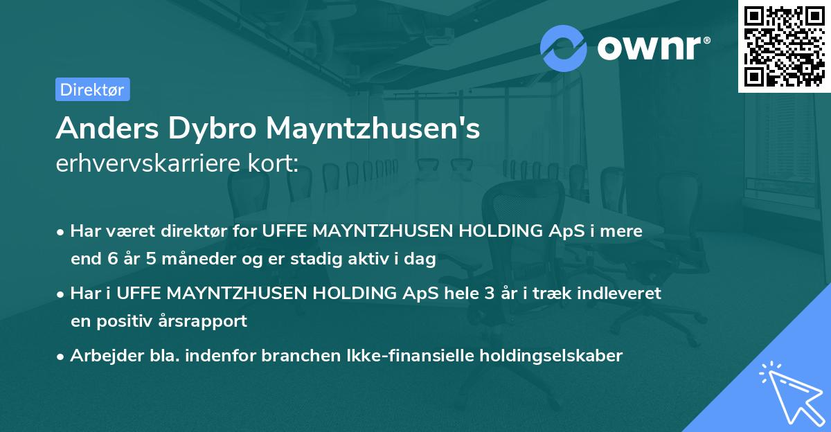 Anders Dybro Mayntzhusen's erhvervskarriere kort