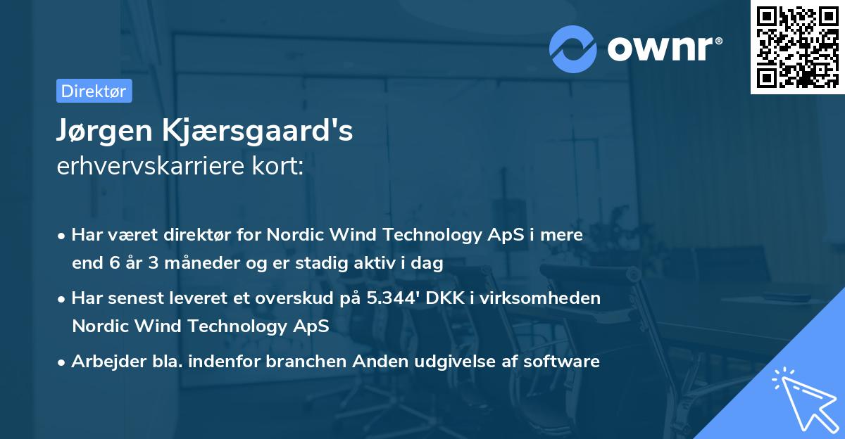 Jørgen Kjærsgaard's erhvervskarriere kort