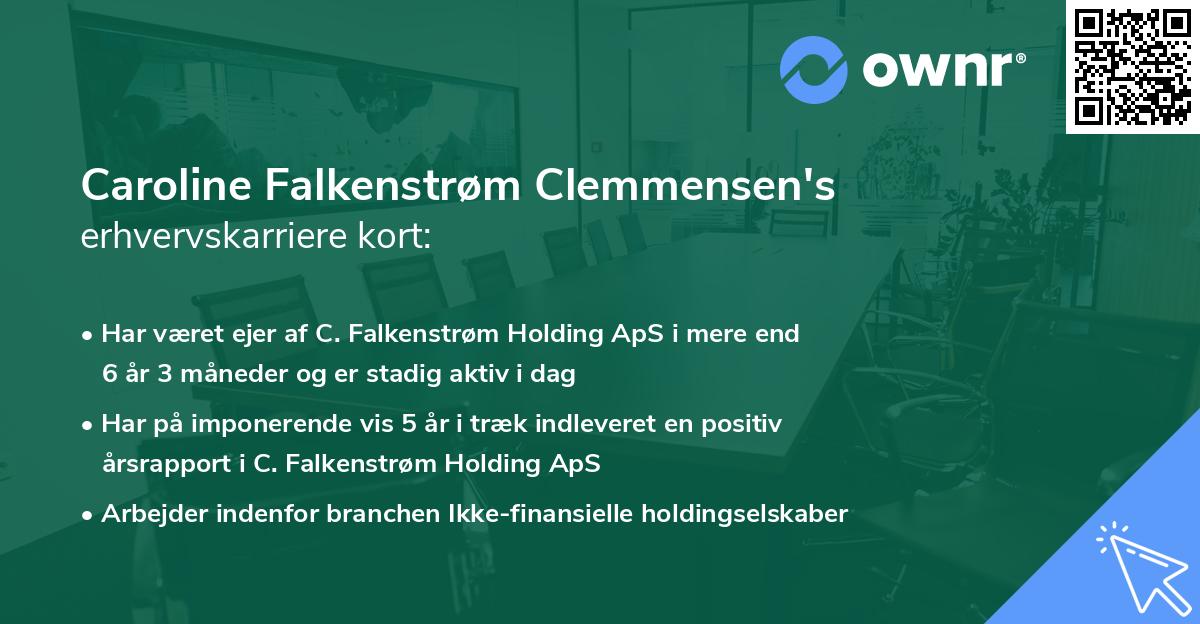 Caroline Falkenstrøm Clemmensen's erhvervskarriere kort