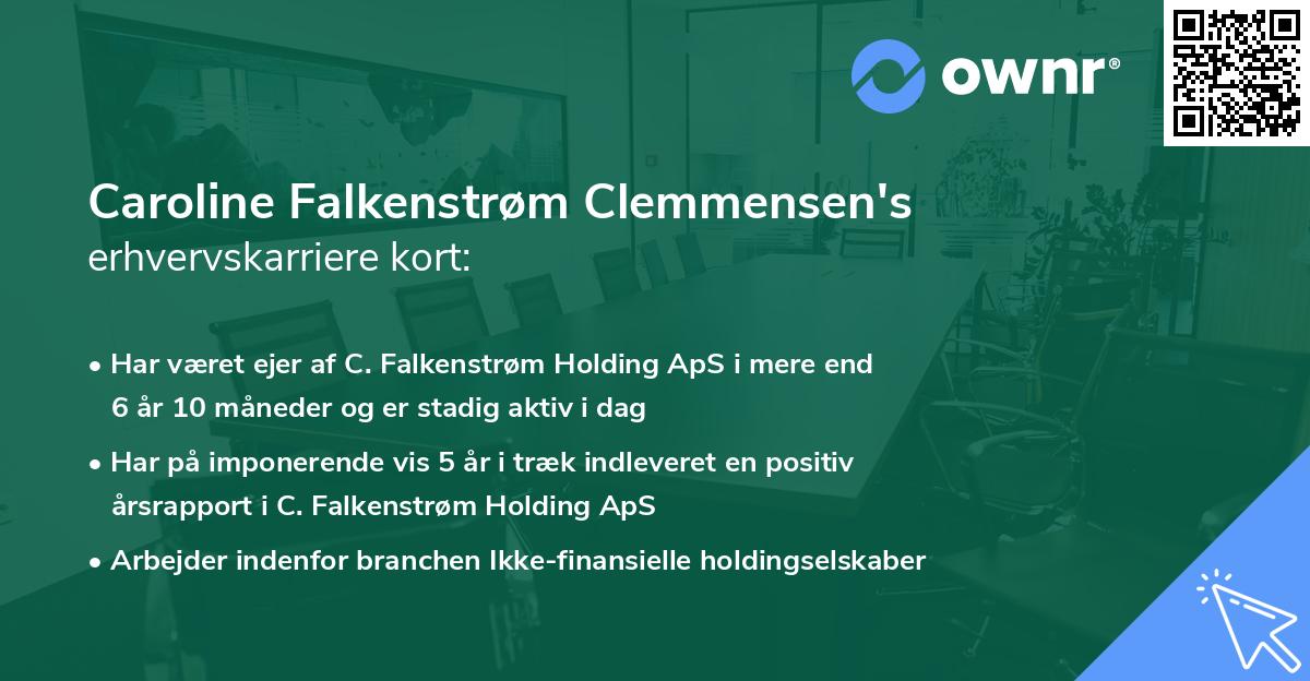 Caroline Falkenstrøm Clemmensen's erhvervskarriere kort