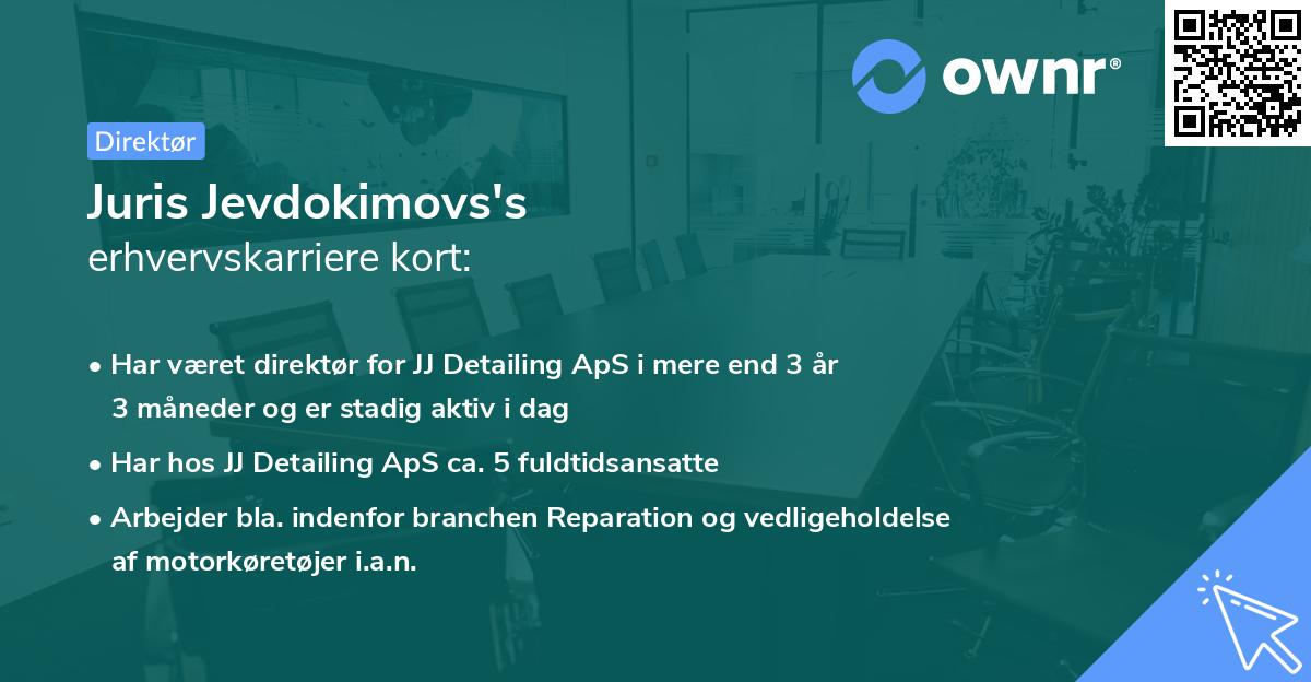 Juris Jevdokimovs's erhvervskarriere kort