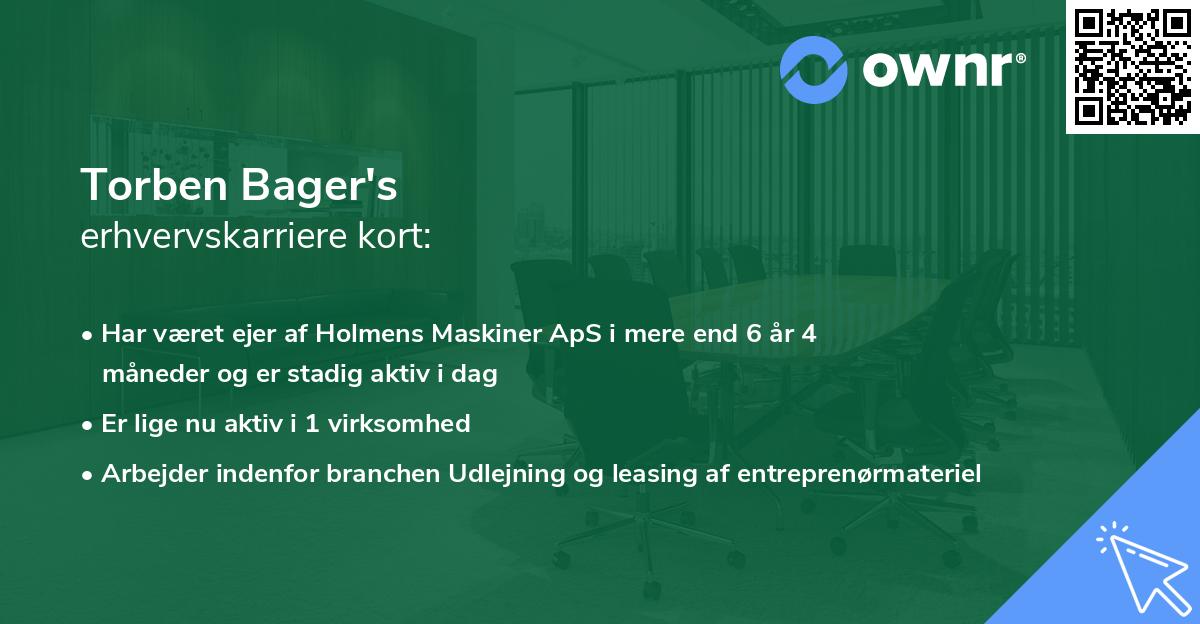 Torben Bager's erhvervskarriere kort