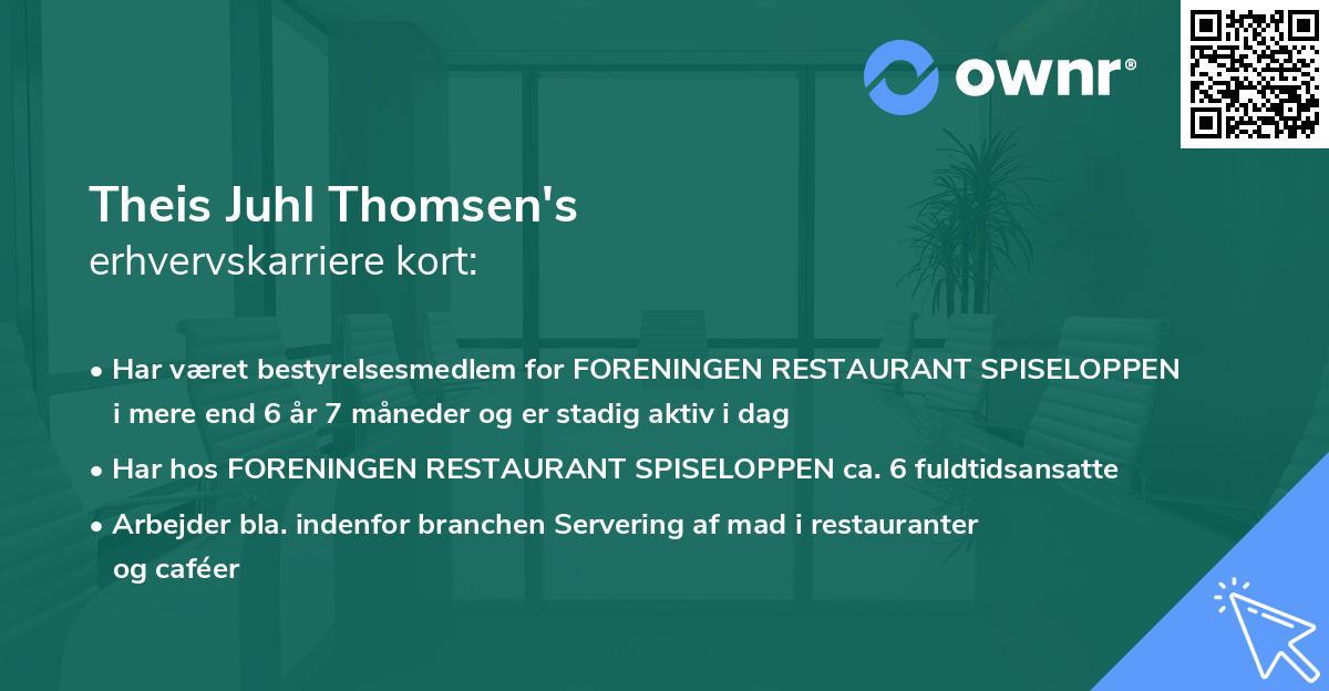 Theis Juhl Thomsen's erhvervskarriere kort