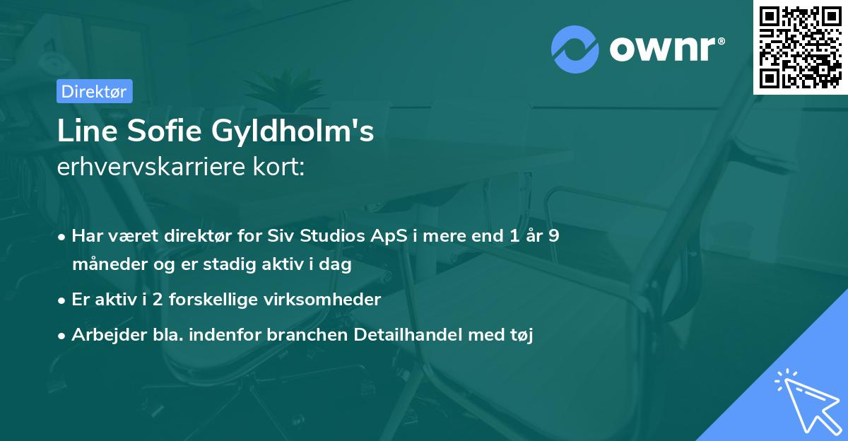 Line Sofie Gyldholm's erhvervskarriere kort
