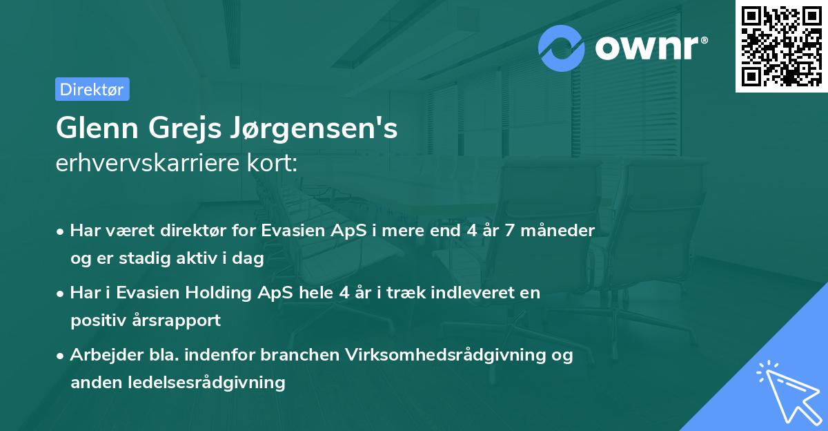 Glenn Grejs Jørgensen's erhvervskarriere kort