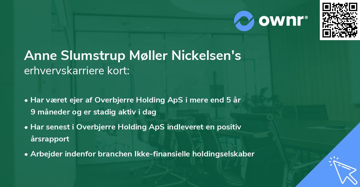 Anne Slumstrup Møller Nickelsen's erhvervskarriere kort