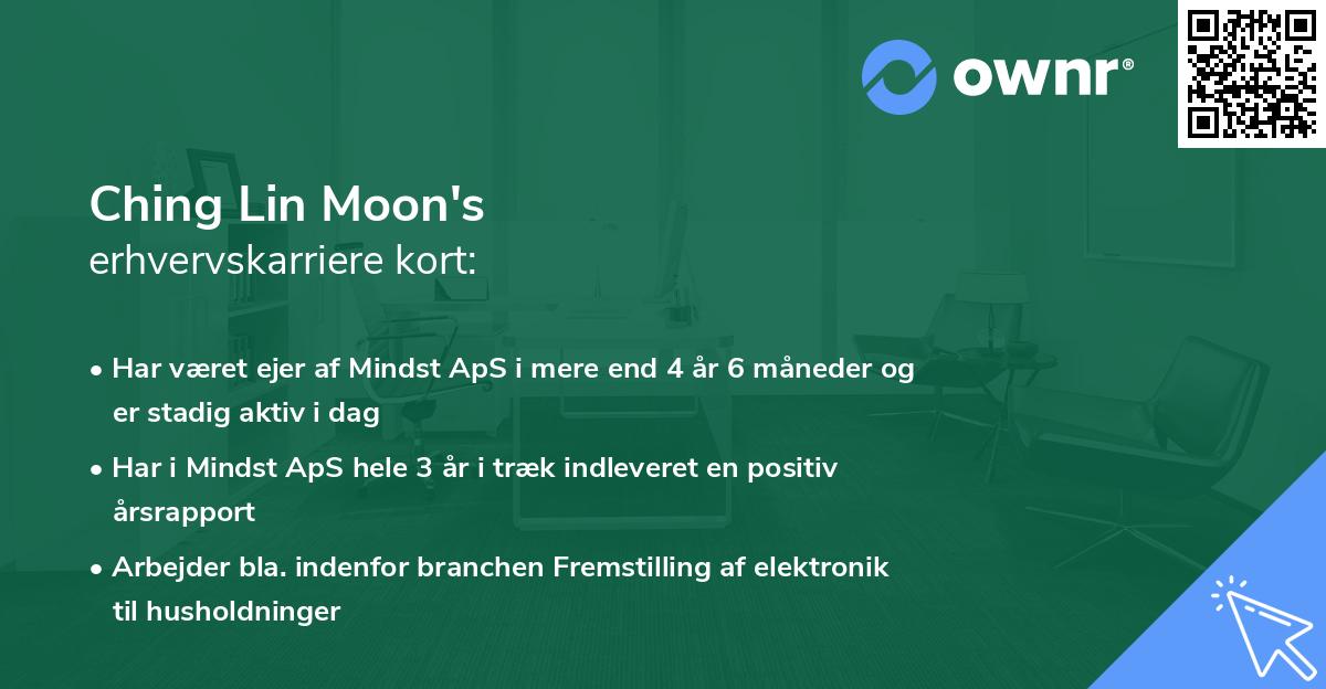Ching Lin Moon's erhvervskarriere kort