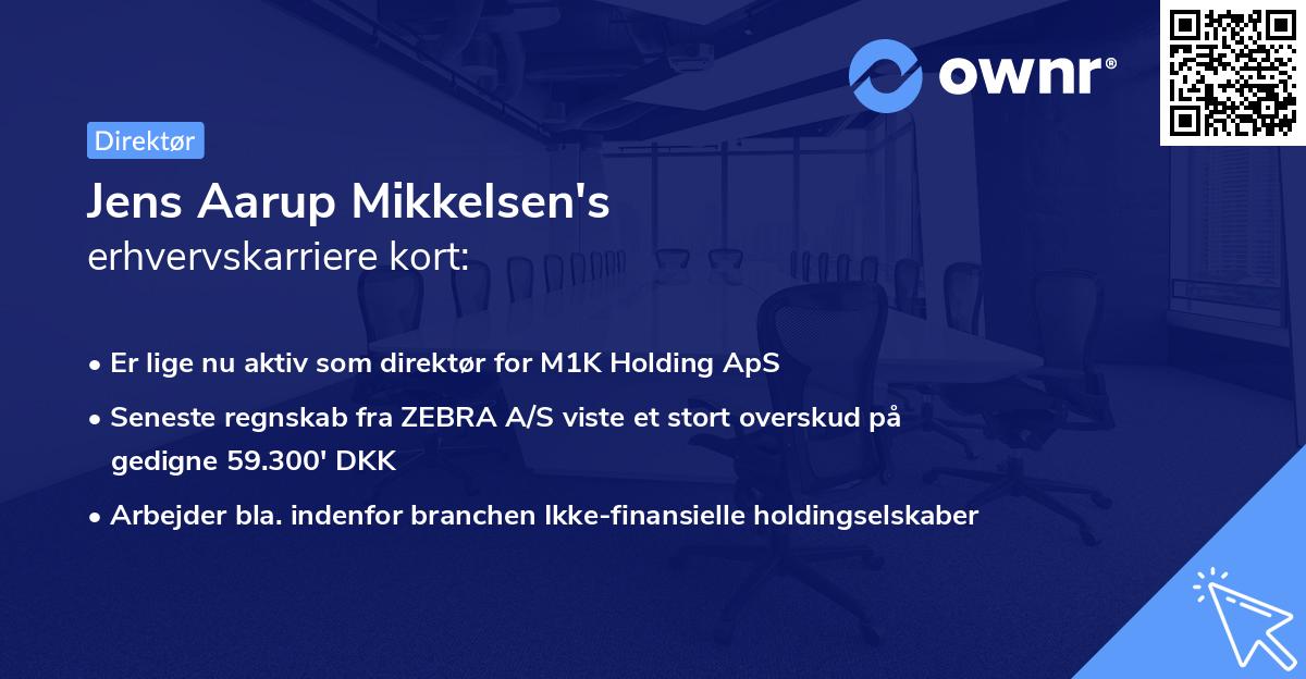 Jens Aarup Mikkelsen's erhvervskarriere kort