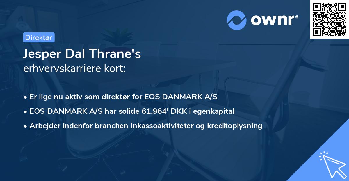 Jesper Dal Thrane's erhvervskarriere kort