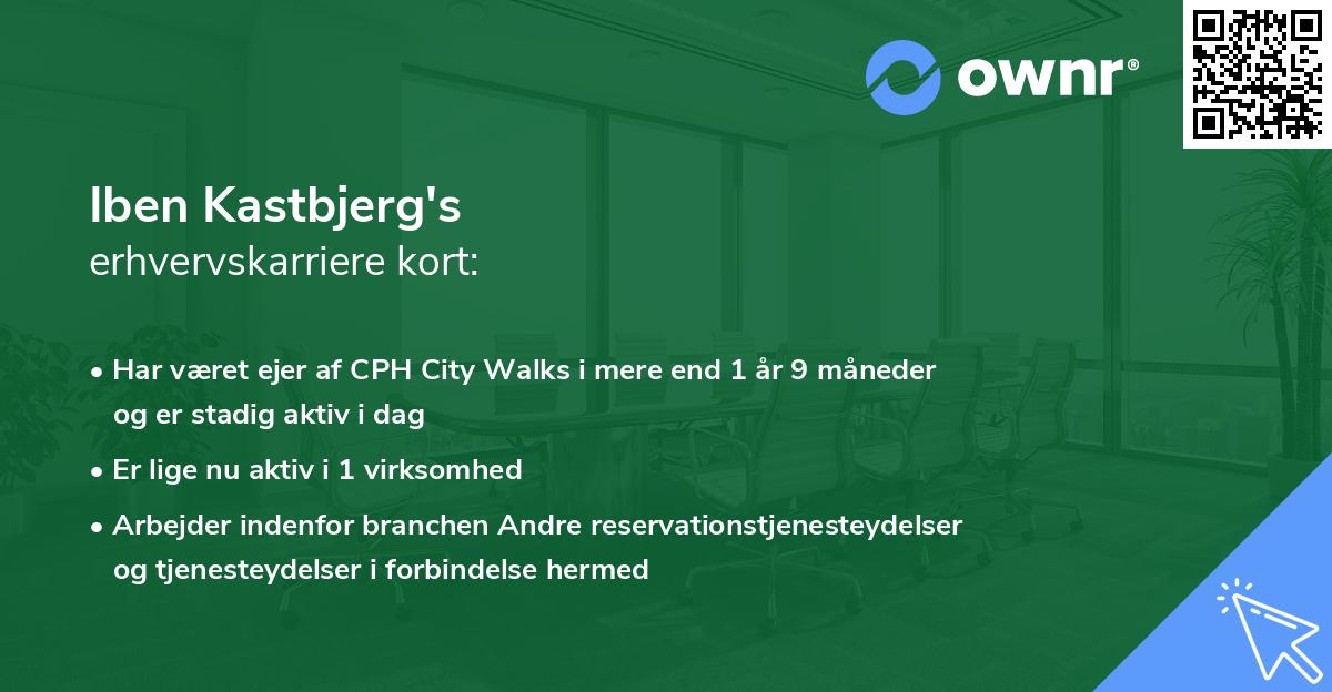 Iben Kastbjerg's erhvervskarriere kort