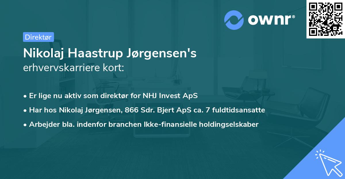 Nikolaj Haastrup Jørgensen's erhvervskarriere kort