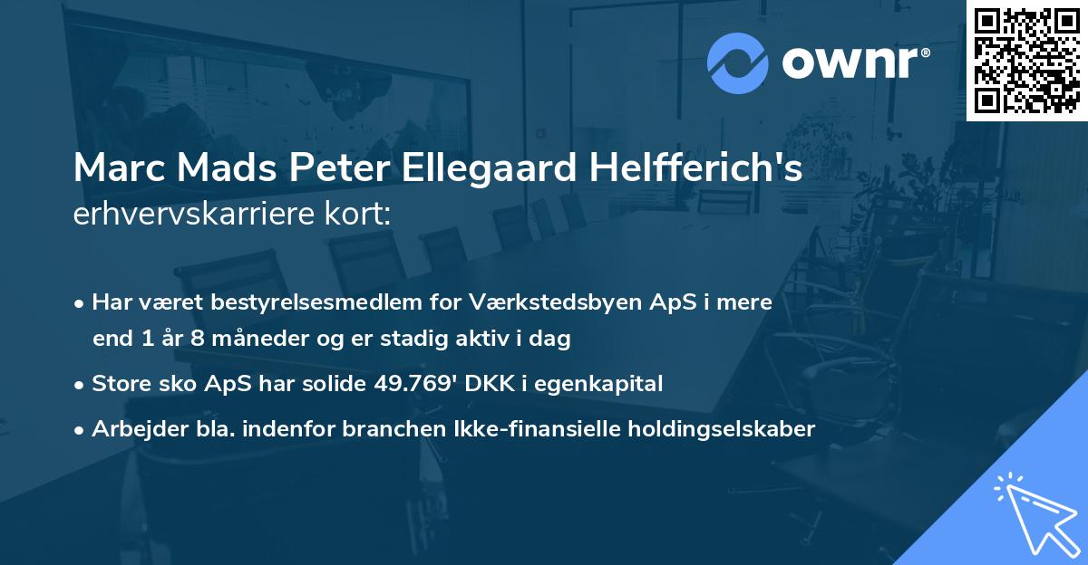 Marc Mads Peter Ellegaard Helfferich's erhvervskarriere kort
