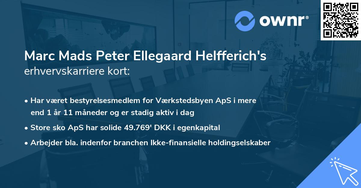 Marc Mads Peter Ellegaard Helfferich's erhvervskarriere kort