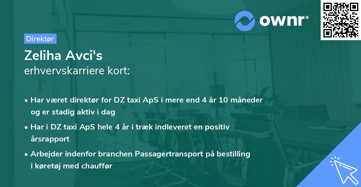 Zeliha Avci's erhvervskarriere kort