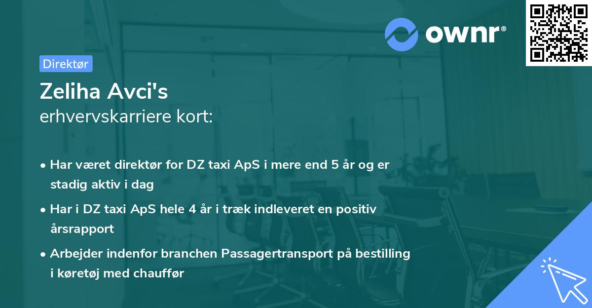 Zeliha Avci's erhvervskarriere kort