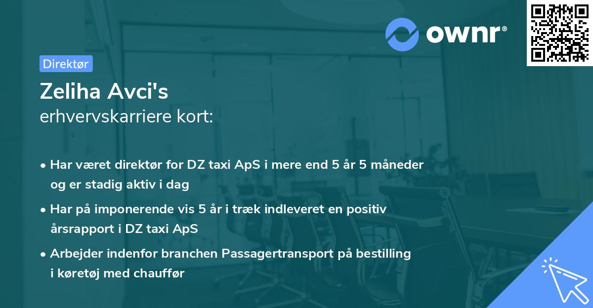 Zeliha Avci's erhvervskarriere kort