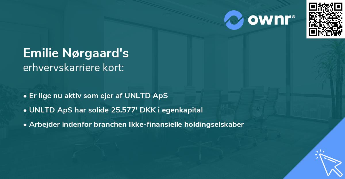 Emilie Nørgaard's erhvervskarriere kort