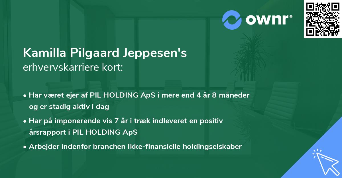 Kamilla Pilgaard Jeppesen's erhvervskarriere kort