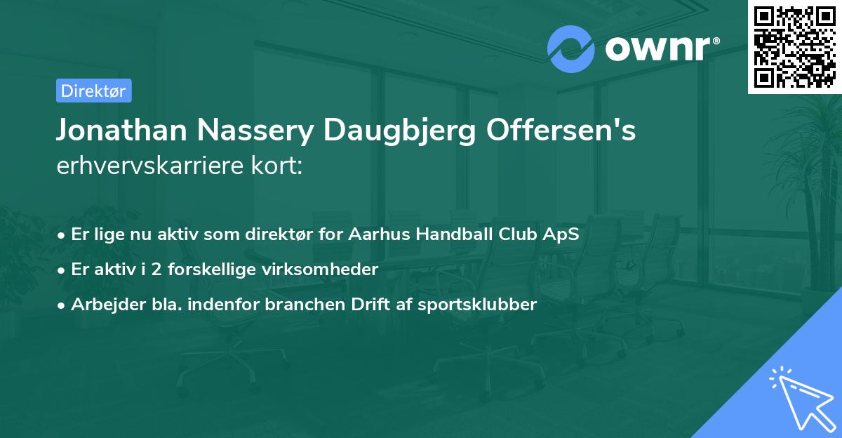 Jonathan Nassery Daugbjerg Offersen's erhvervskarriere kort