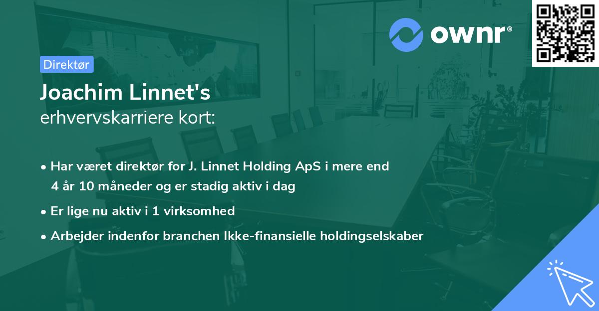 Joachim Linnet's erhvervskarriere kort