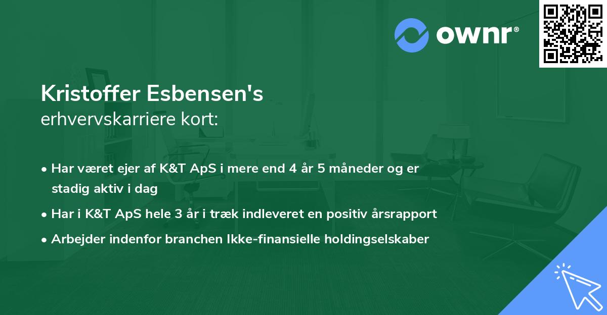 Kristoffer Esbensen's erhvervskarriere kort