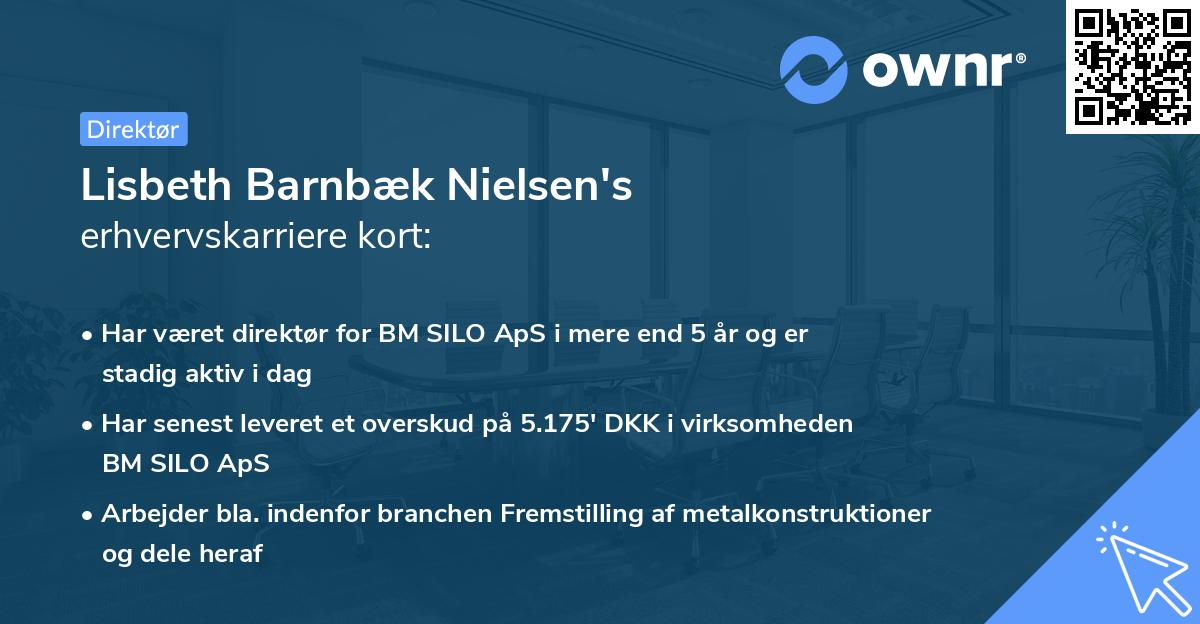 Lisbeth Barnbæk Nielsen's erhvervskarriere kort