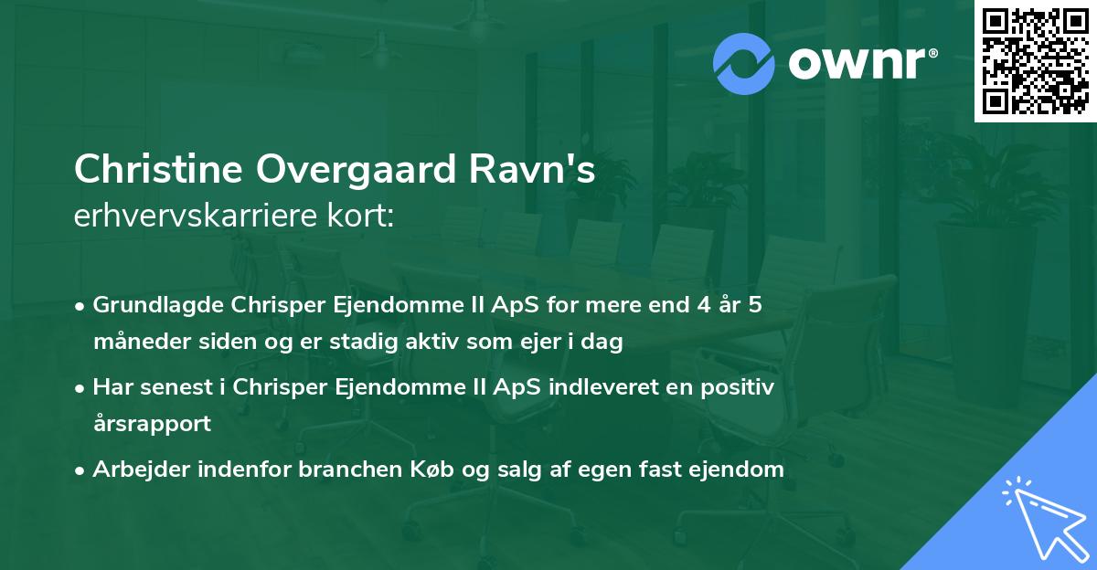 Christine Overgaard Ravn's erhvervskarriere kort
