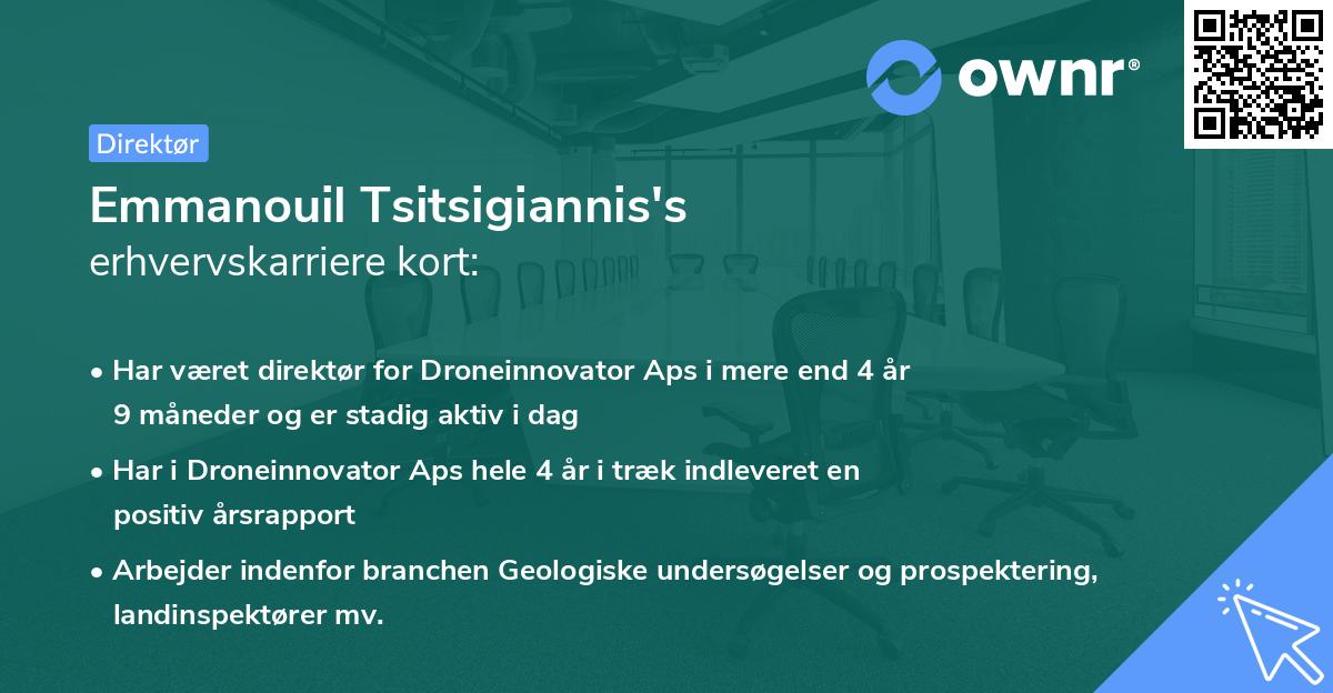 Emmanouil Tsitsigiannis's erhvervskarriere kort