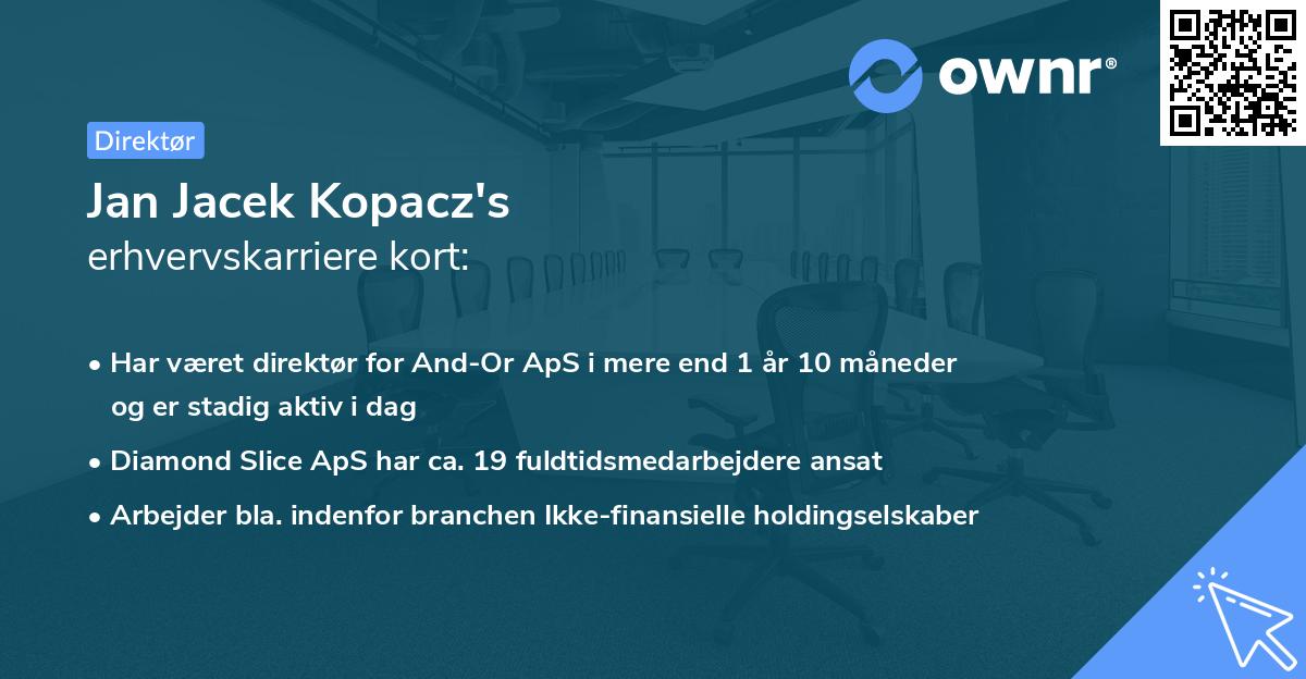 Jan Jacek Kopacz's erhvervskarriere kort