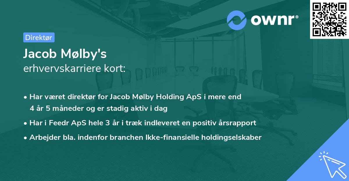 Jacob Mølby's erhvervskarriere kort