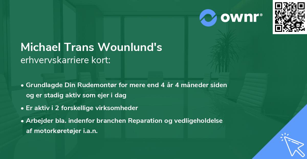 Michael Trans Wounlund's erhvervskarriere kort