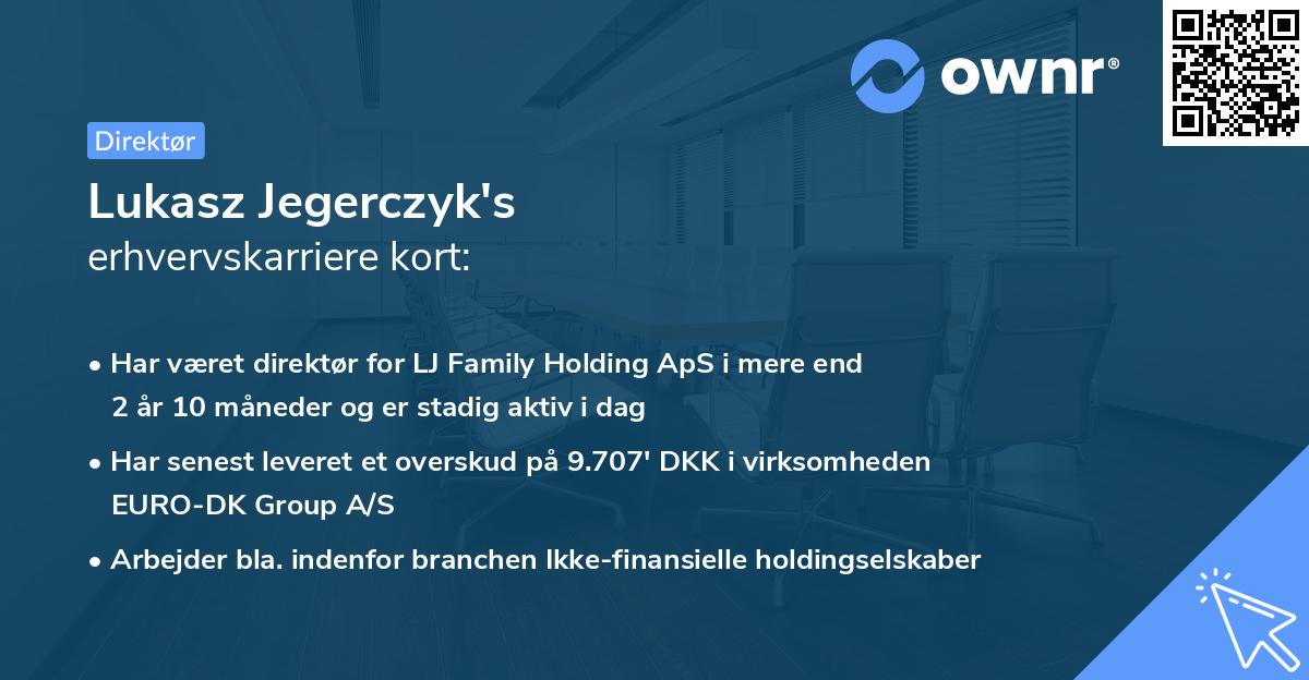 Lukasz Jegerczyk's erhvervskarriere kort