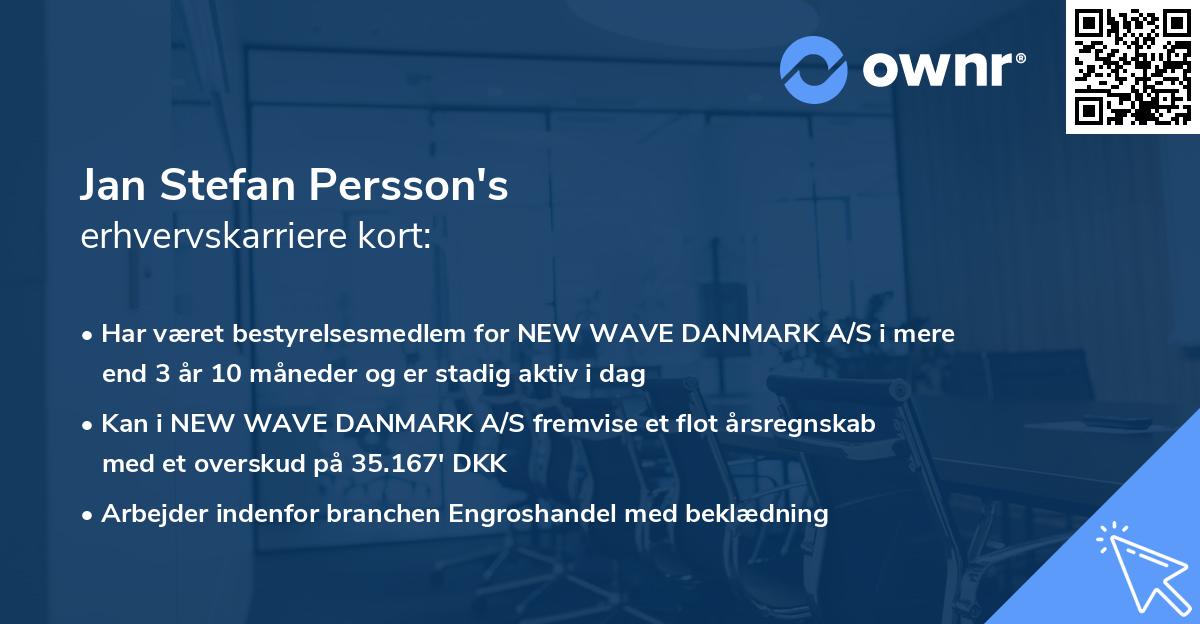 Jan Stefan Persson's erhvervskarriere kort