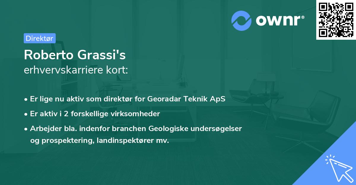 Roberto Grassi's erhvervskarriere kort