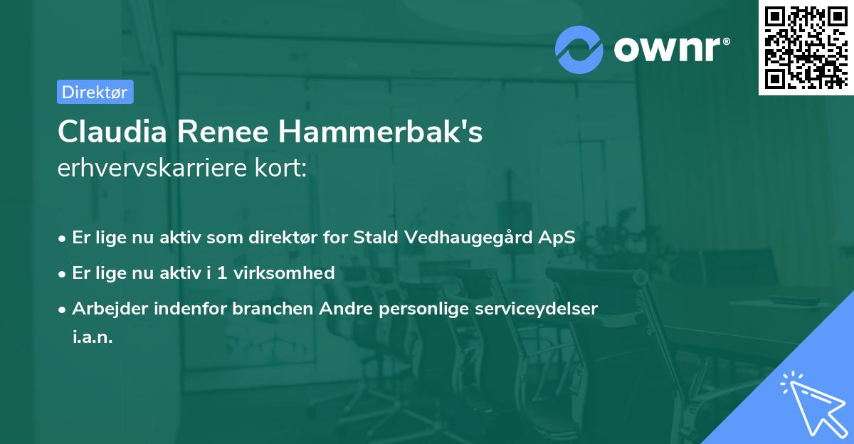 Claudia Renee Hammerbak's erhvervskarriere kort