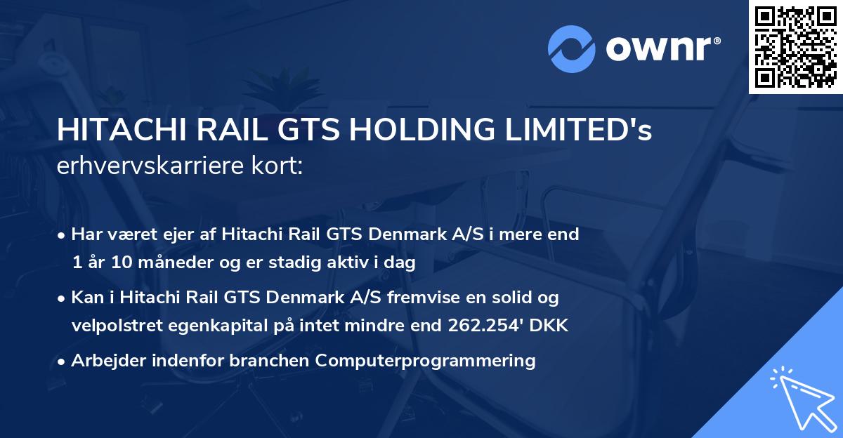 HITACHI RAIL GTS HOLDING LIMITED's erhvervskarriere kort