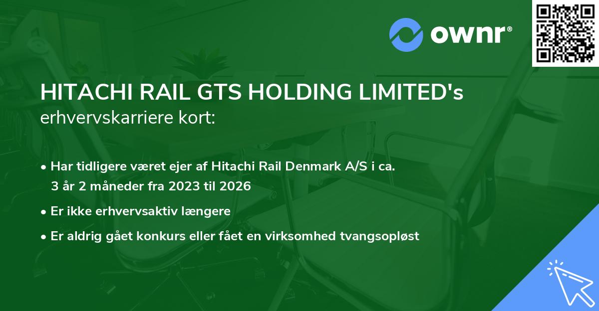 HITACHI RAIL GTS HOLDING LIMITED's erhvervskarriere kort