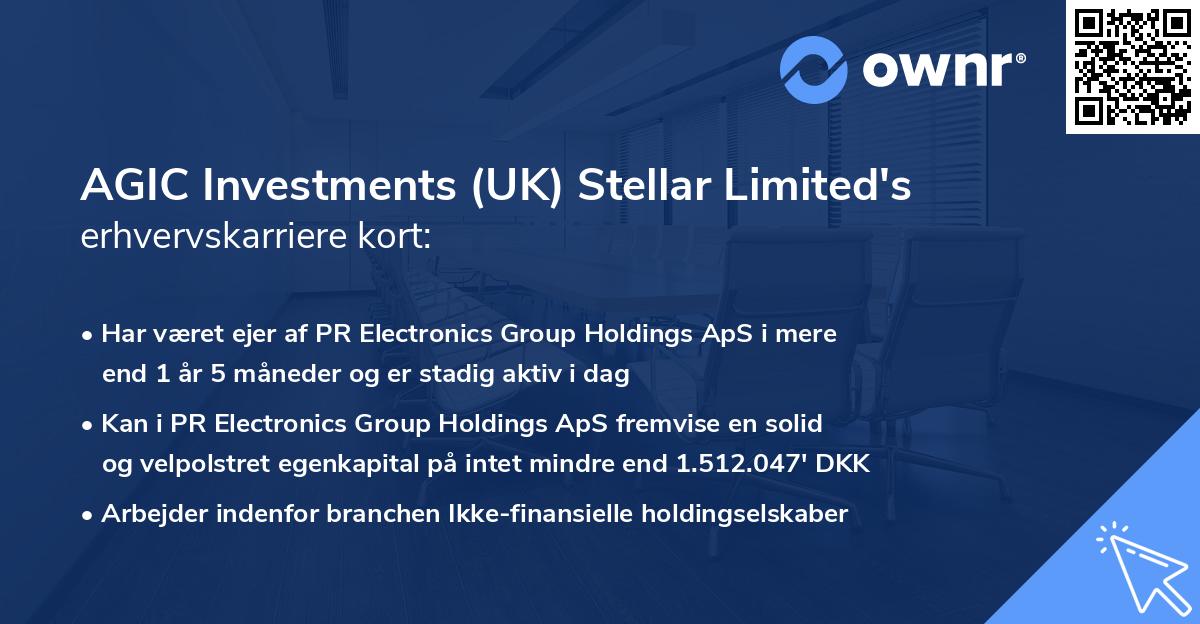 AGIC Investments (UK) Stellar Limited's erhvervskarriere kort