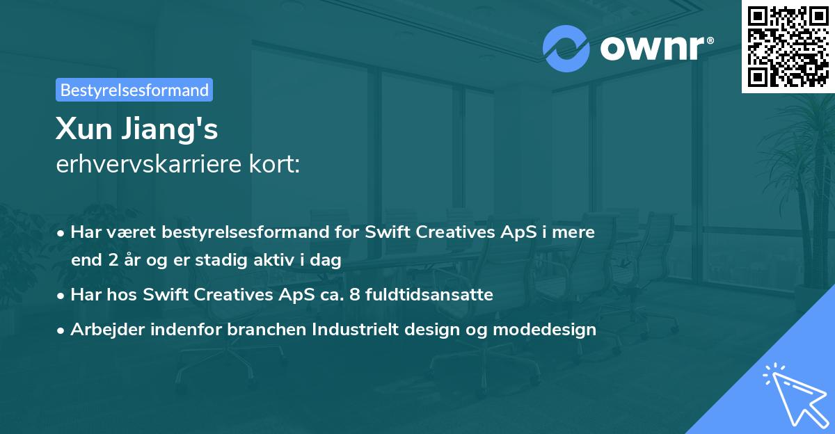 Xun Jiang's erhvervskarriere kort
