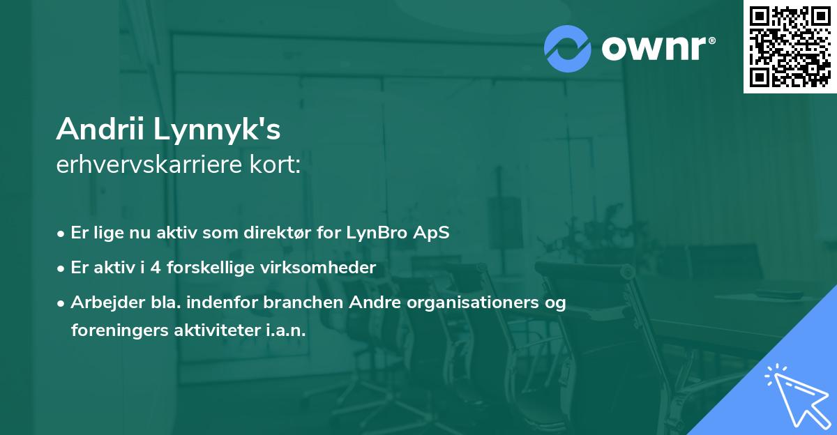 Andrii Lynnyk's erhvervskarriere kort