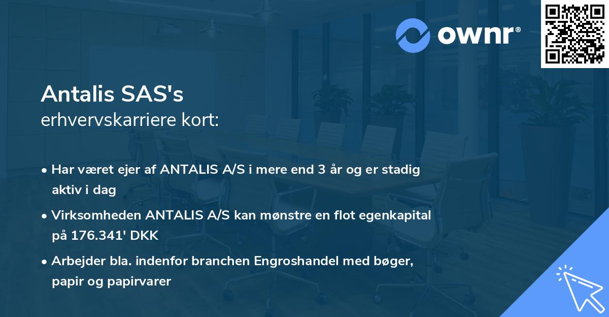 Antalis SAS's erhvervskarriere kort