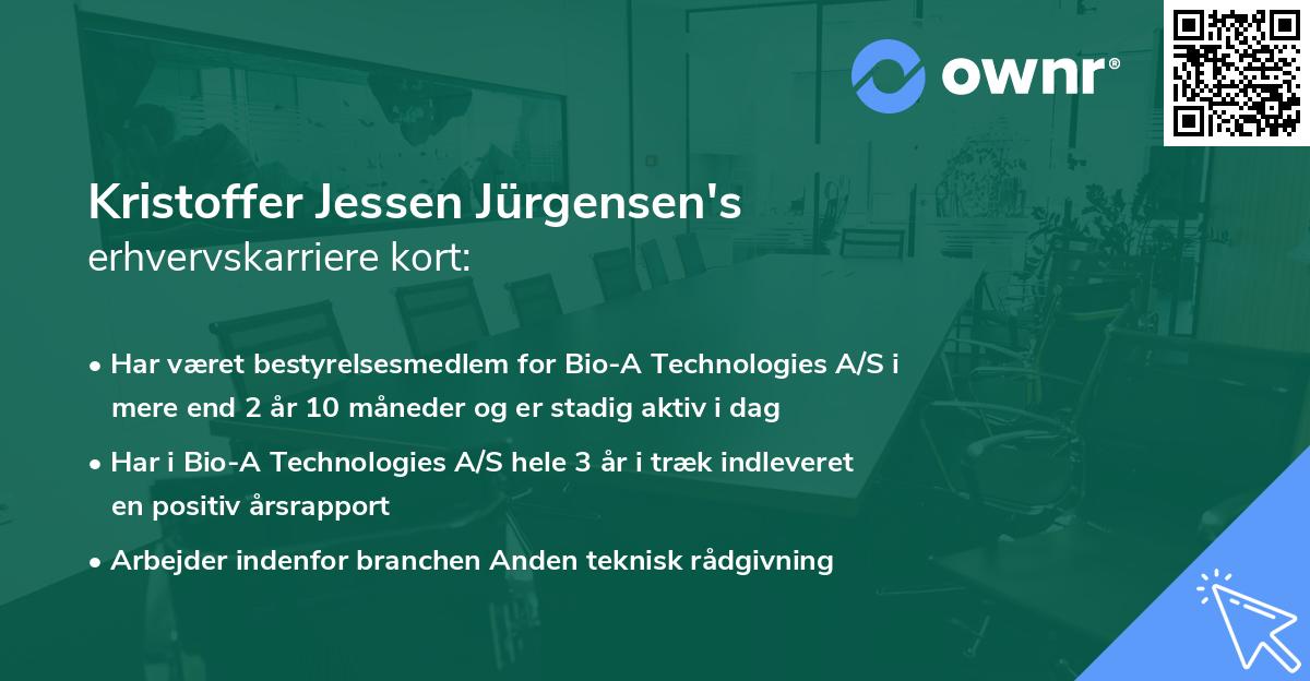Kristoffer Jessen Jürgensen's erhvervskarriere kort