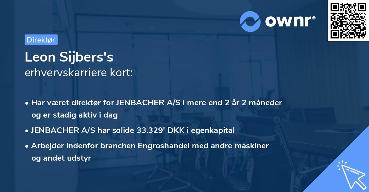 Leon Sijbers's erhvervskarriere kort